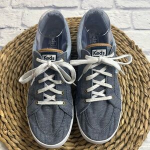 Keds Denim Blue Sneakers with Dream Memory Foam. Size 10.